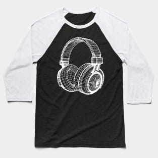 headphones blueprint 3d design Baseball T-Shirt